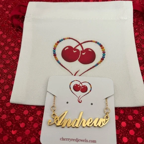 Andrew shop name necklace